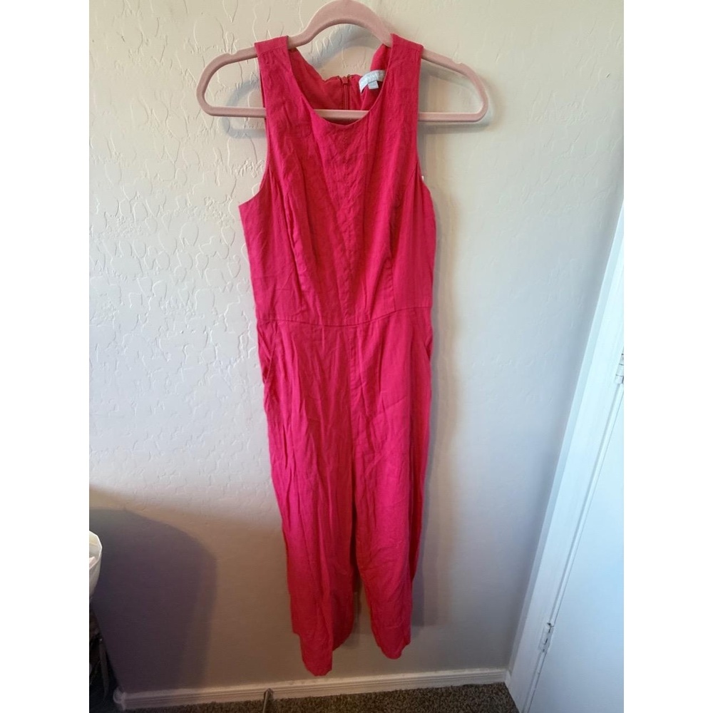 Antonio‎ Melani Jumpsuit Womens 2 Pink Sleeveless Tailored Minimalist Chic